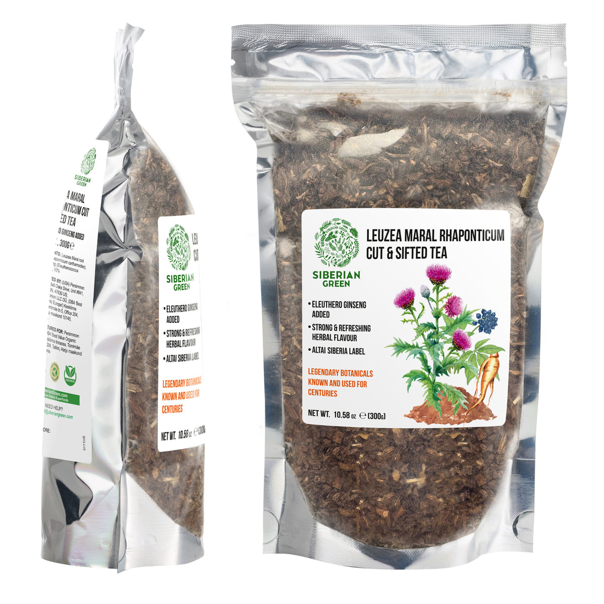 Polvo suelto de té de raíz de leuzea 300 g (10,58 oz) Maral Rhaponticum carthamoides recolectado de forma silvestre de Altai
