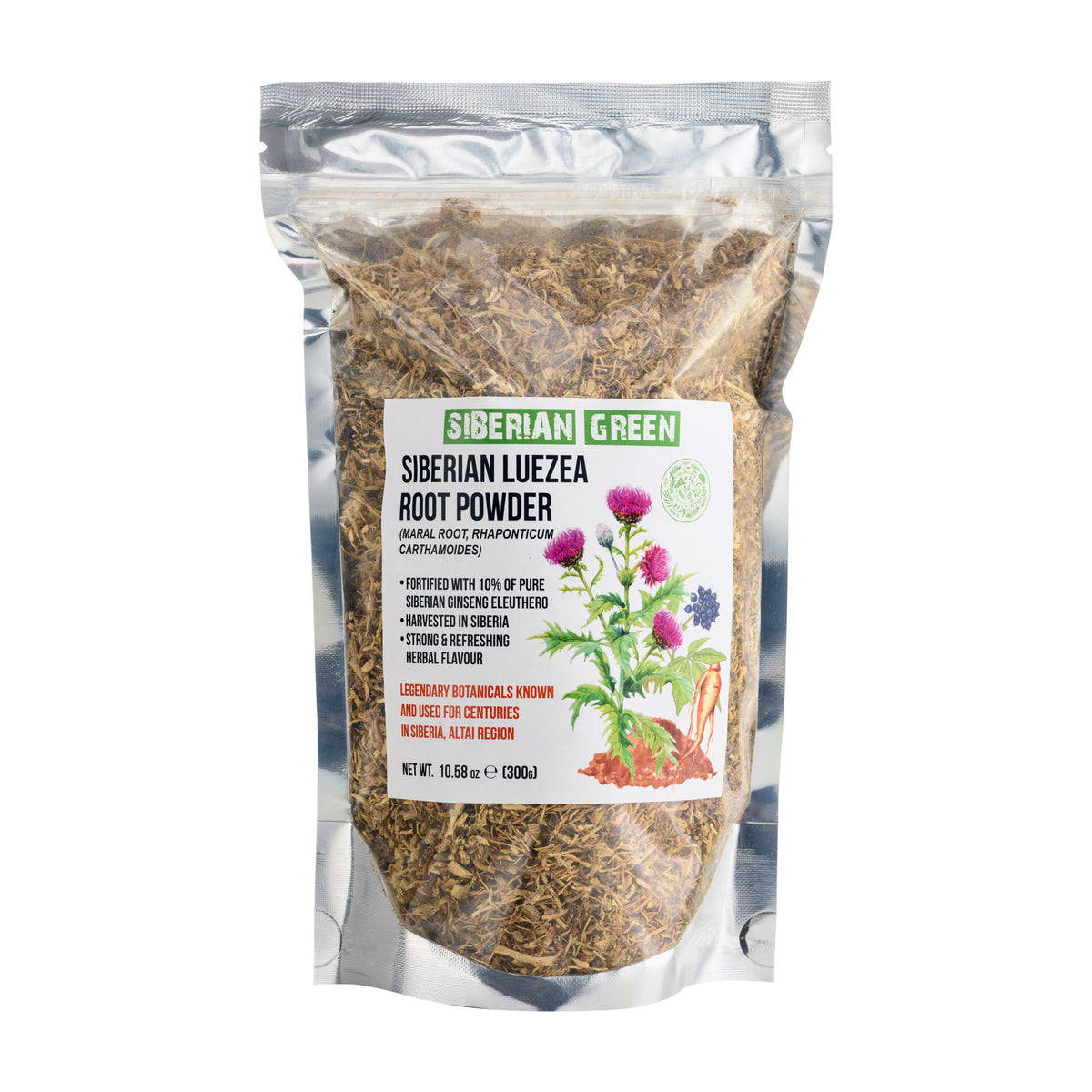 Polvo suelto de té de raíz de leuzea 300 g (10,58 oz) Maral Rhaponticum carthamoides recolectado de forma silvestre de Altai