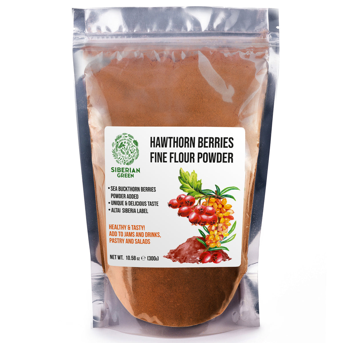 Siberian Hawthorn Powder with Sea Buckthorn – 300g