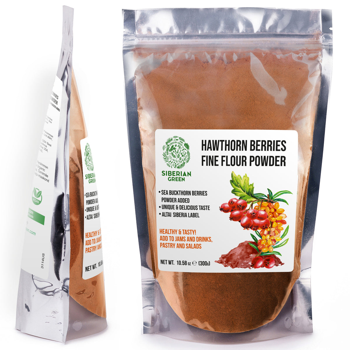 Siberian Hawthorn Powder with Sea Buckthorn – 300g