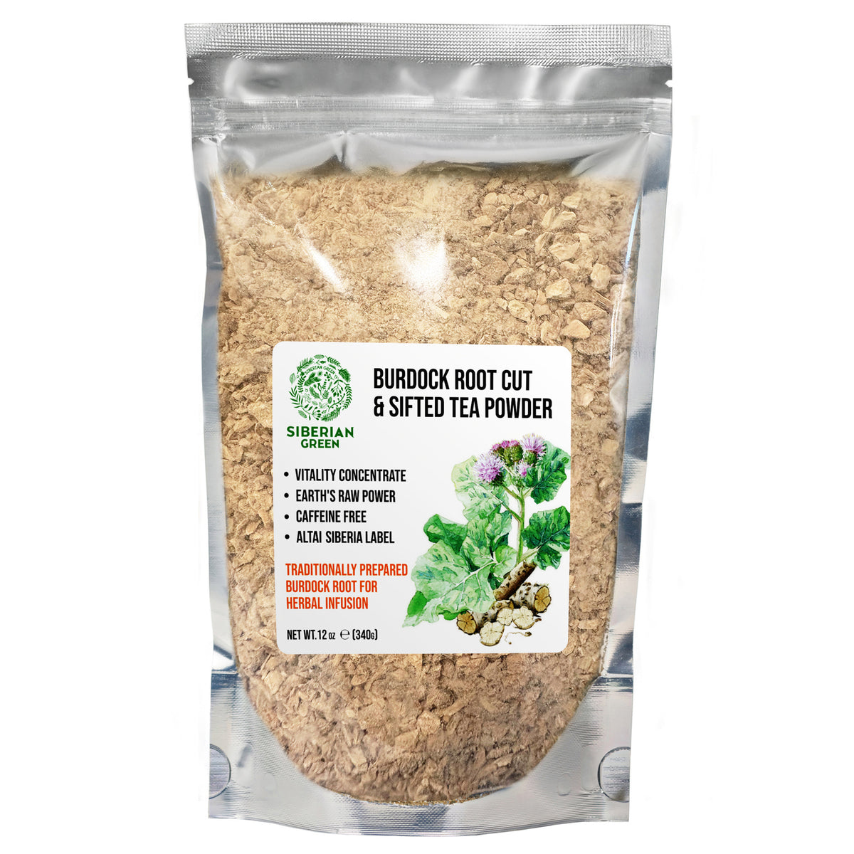 Siberian Burdock Root Cut and Sifted Coarse Powder Tea 12 oz (340g) Traditional Arctium lappa