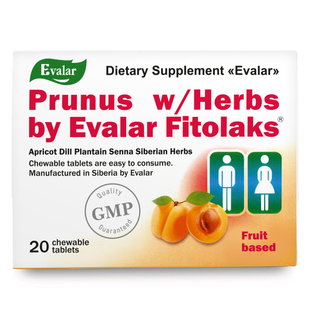 Prunus with Herbs by Evalar Fitolaks 20 Tabs
