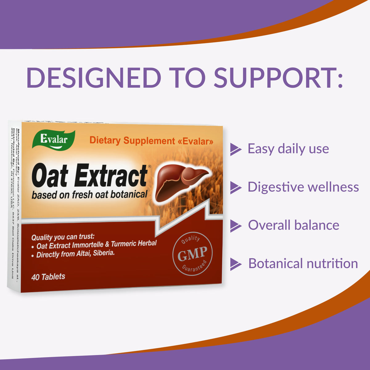 Oat Extract with Herbs by Evalar Ovesol 40 Tabs