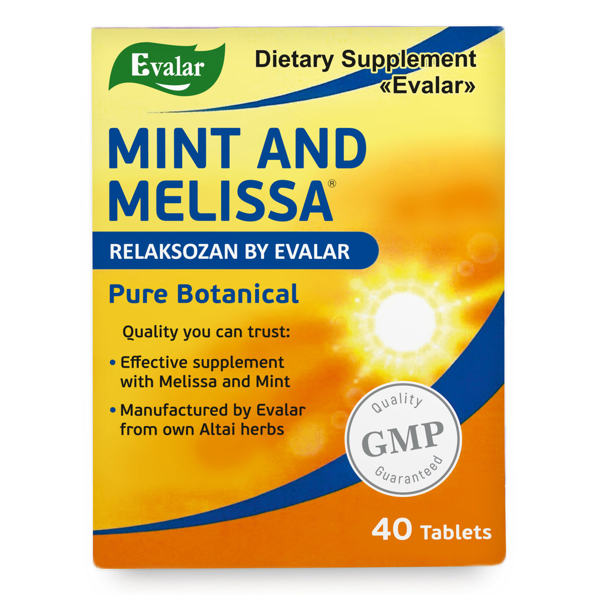 Mint Melissa Herbs by Evalar 40 Tabs