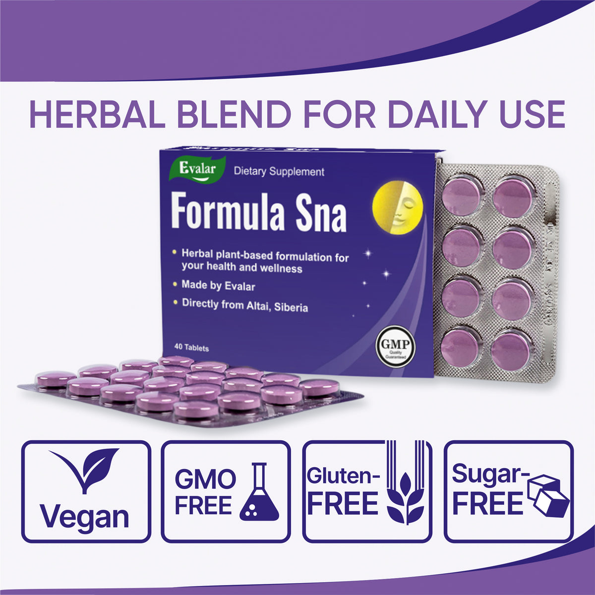 Siberian Herbs Vitamins by Evalar Formula 40 Tabs