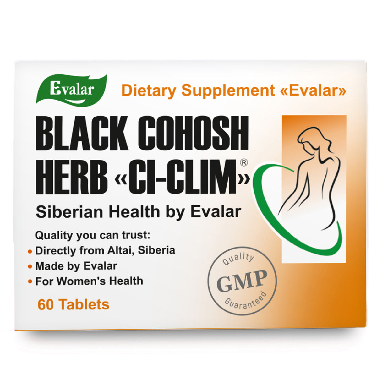 Black Cohosh Herbal Extract by Evalar Ci-Klim 60 Tabs
