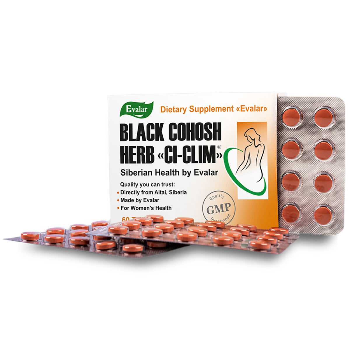 Black Cohosh Herbal Extract by Evalar Ci-Klim 60 Tabs