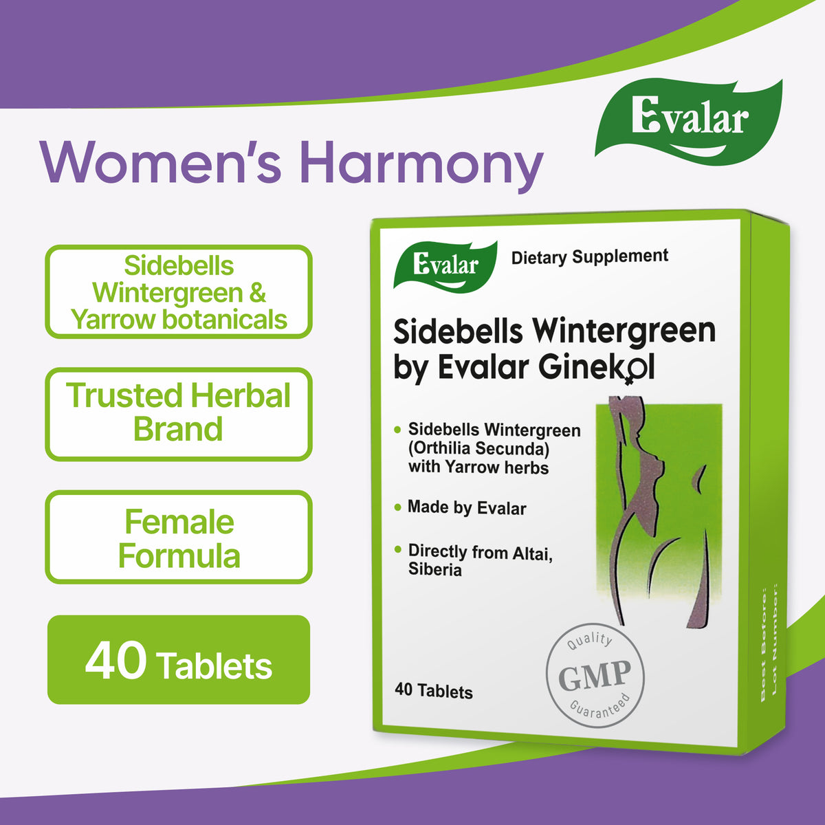 Orthilia Secunda Sidebells Wintergreen Yarrow by Evalar 40 Tabs