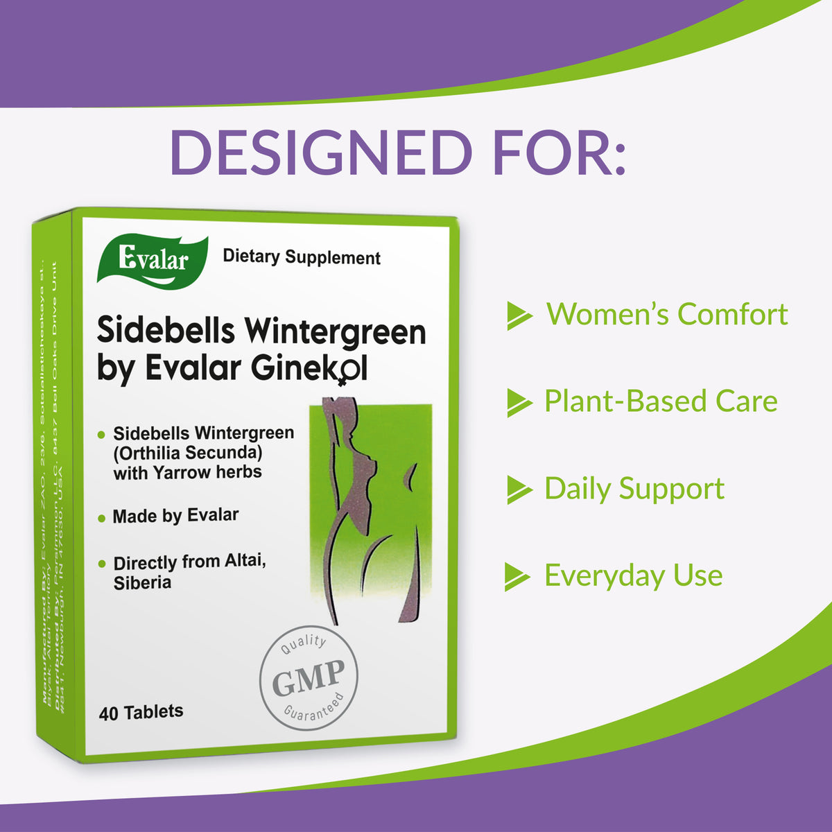 Orthilia Secunda Sidebells Wintergreen Yarrow by Evalar 40 Tabs