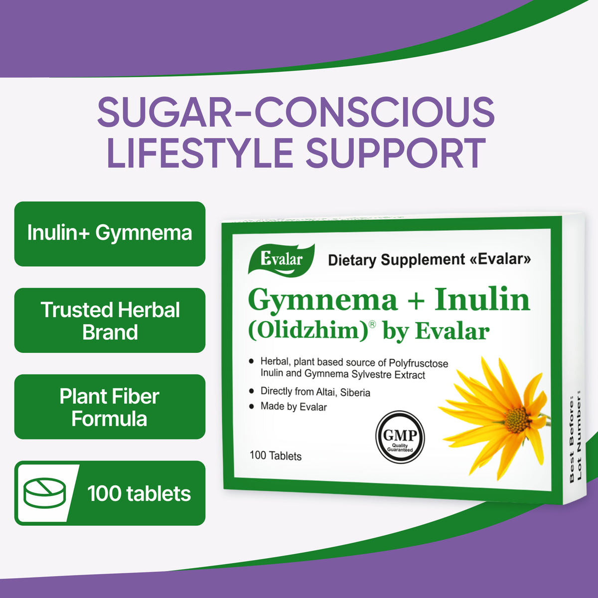 Gymnema Sylvestre with Herbs by Evalar 100 Tabs