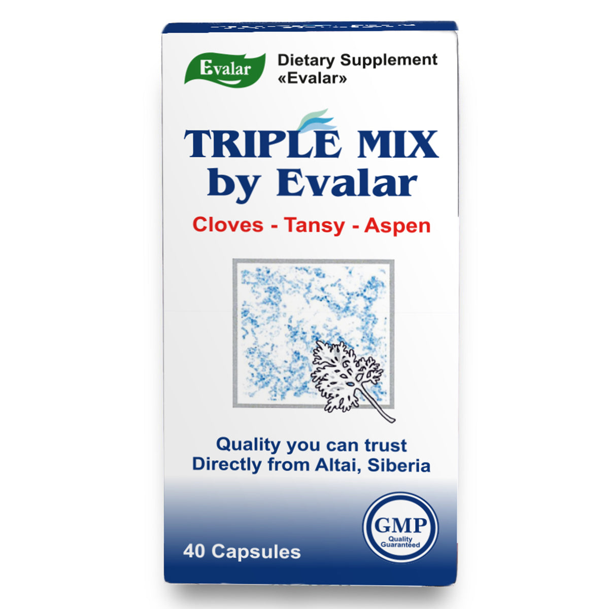 Cloves, Tansy & Aspen Herbal Mix – Evalar 40 Capsules