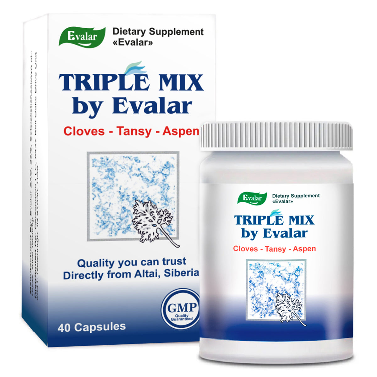 Cloves, Tansy & Aspen Herbal Mix – Evalar 40 Capsules