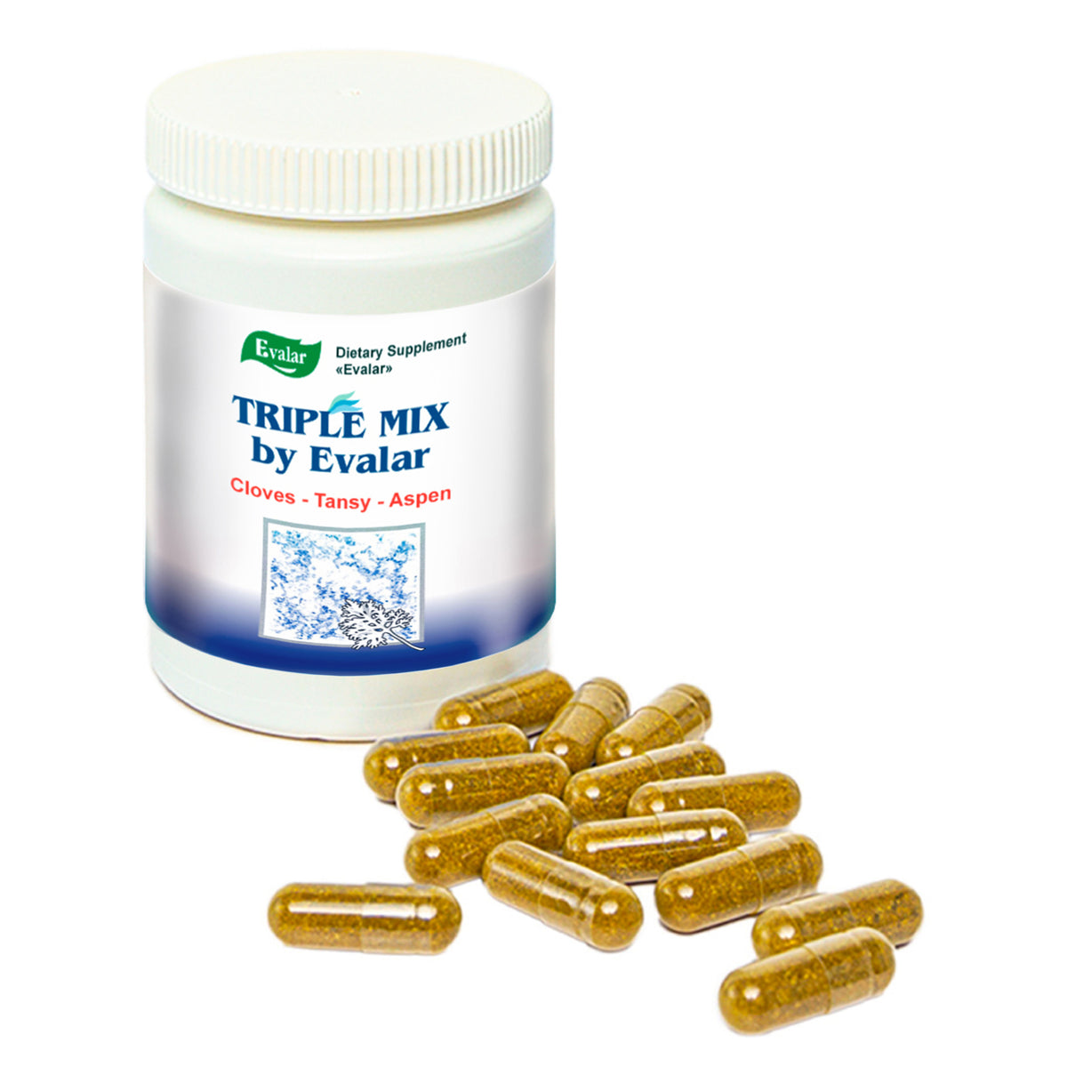 Cloves, Tansy & Aspen Herbal Mix – Evalar 40 Capsules