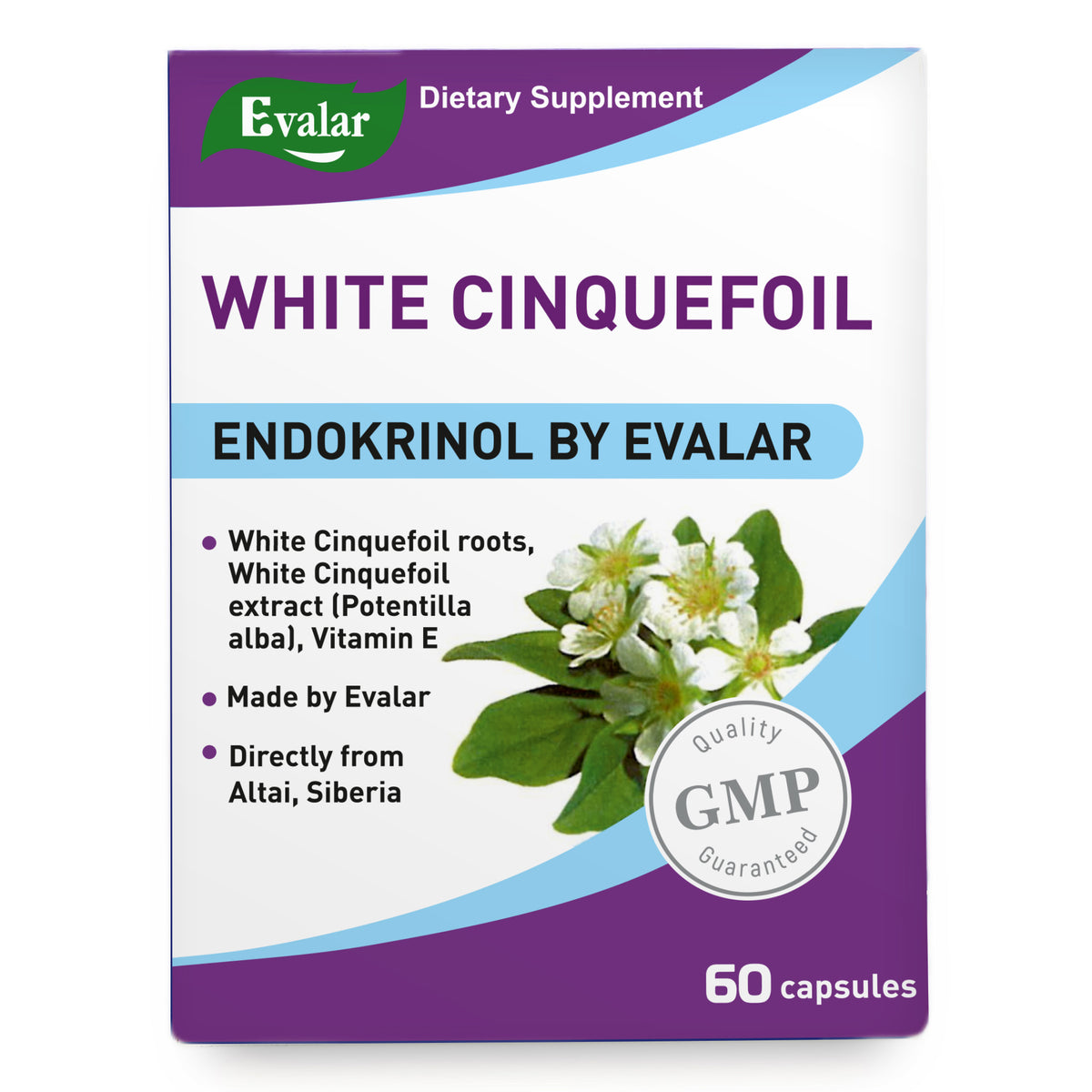 White Cinquefoil Herb by Evalar 60 Caps