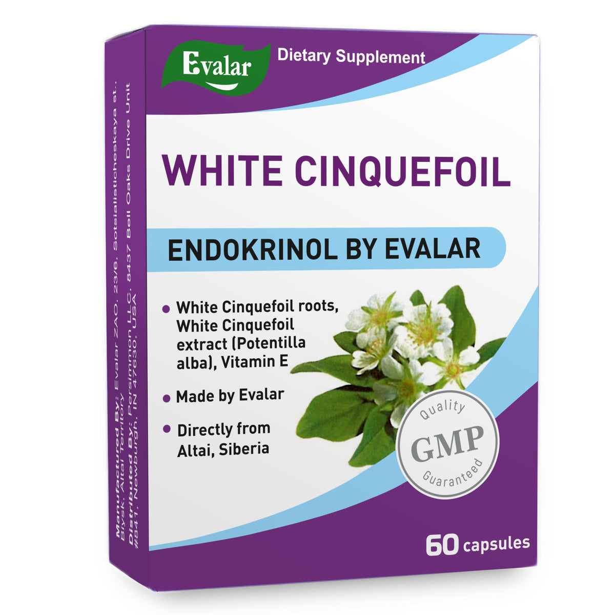 White Cinquefoil Herb by Evalar 60 Caps