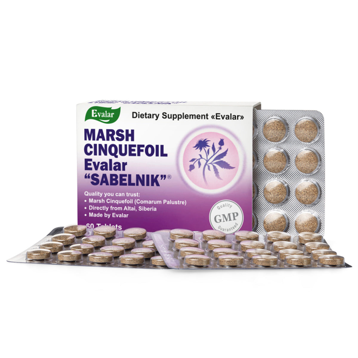Marsh Cinquefoil Comarum Palustre Herb by Evalar 60 Tab