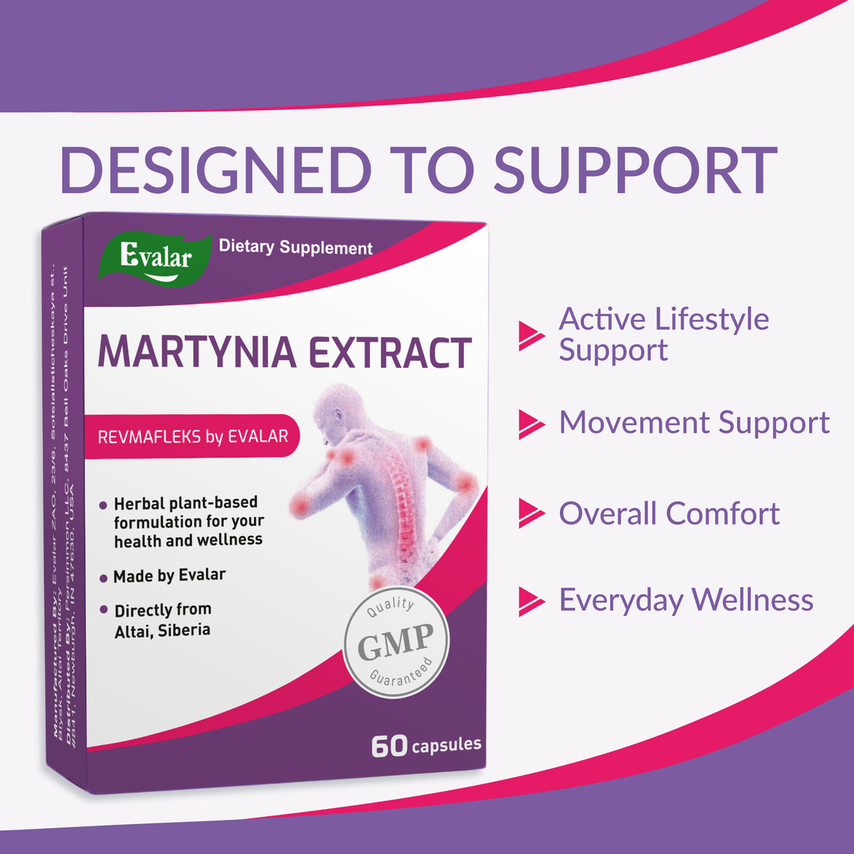 Devil’s-claw Evalar Martynia Extract of Devil’s Claw Herb 60 Capsules