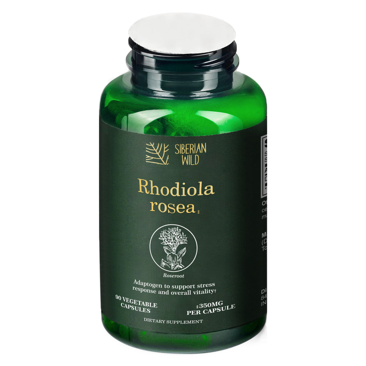 Siberian Wild Rhodiola Rosea Capsules – 350 mg – 90 Vegan Capsules