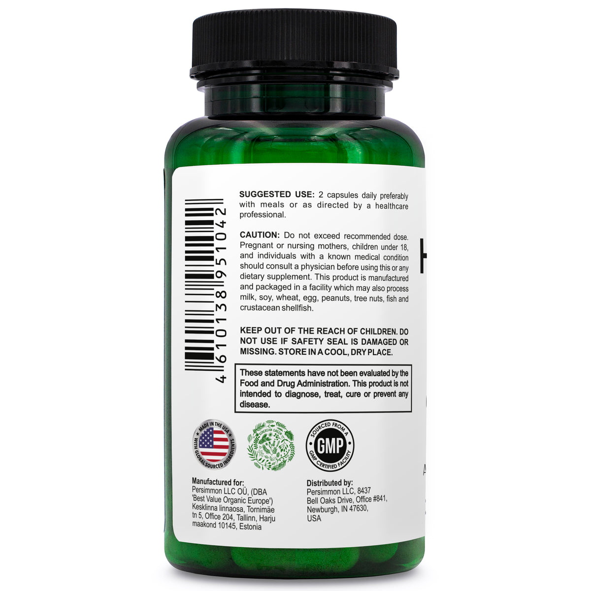 Desintoxicación de próstata a base de hierbas Siberian Green 60 cápsulas: Saw Palmetto, bardana, calabaza