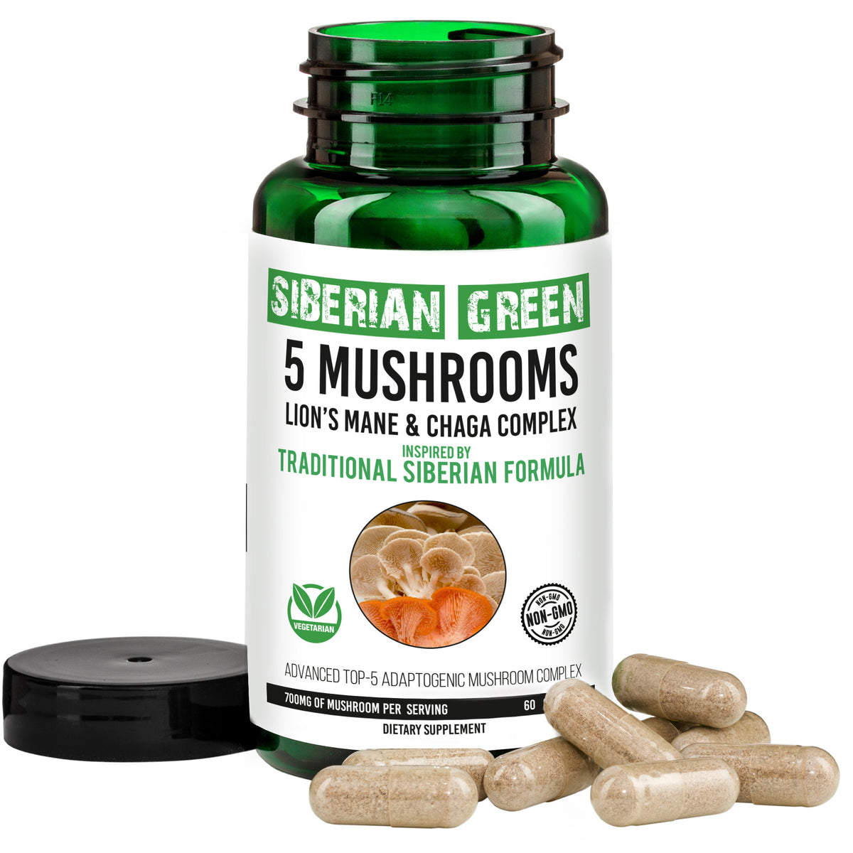 Desintoxicación de próstata a base de hierbas Siberian Green 60 cápsulas: Saw Palmetto, bardana, calabaza