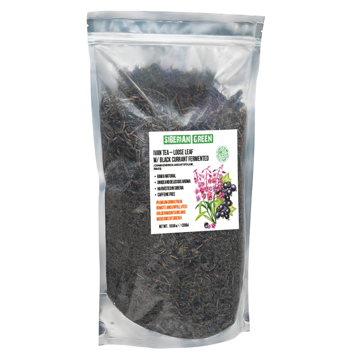 Siberian Green Fermented Ivan Tea with Black Currant Leaves – 300g