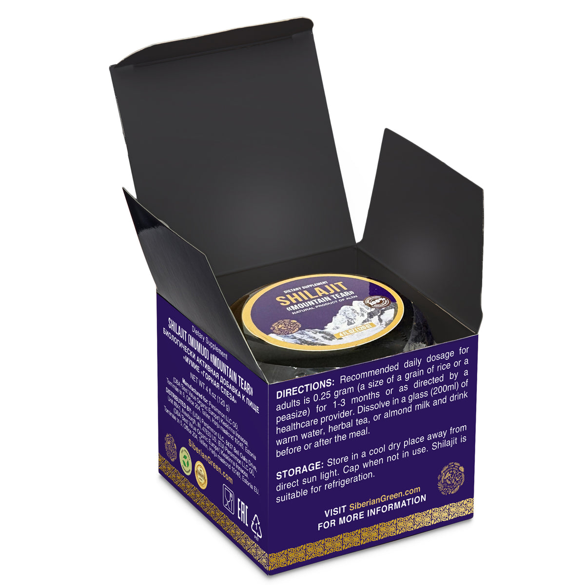 "Mountain Tear" Altai Pure Premium Shilajit Mumijo Resina Siberia 100 g (3,4 oz)