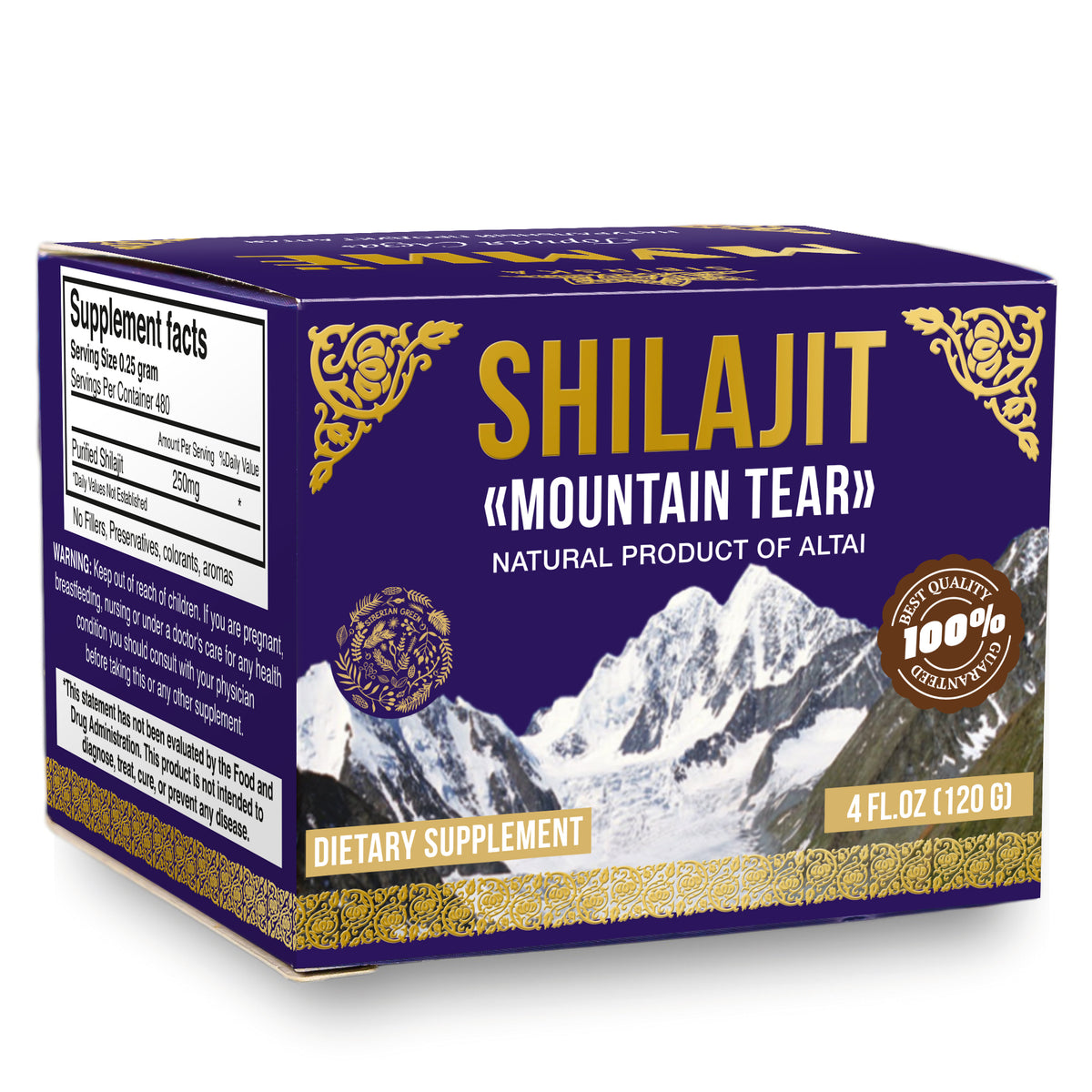 "Mountain Tear" Altai Pure Premium Shilajit Mumijo Resina Siberia 100 g (3,4 oz)