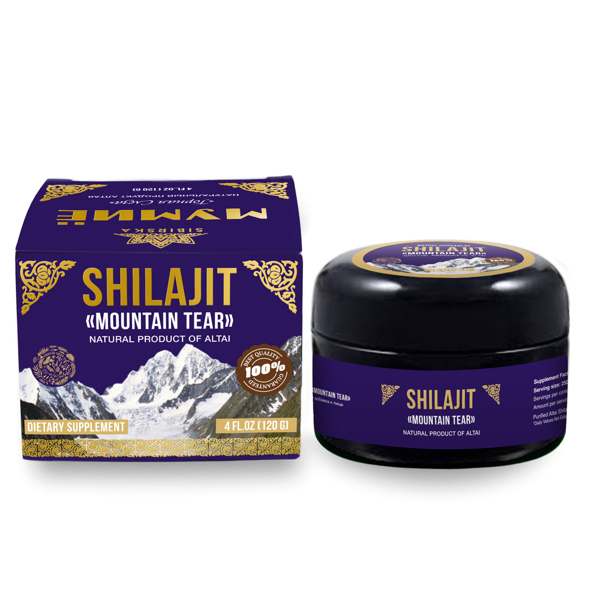 "Mountain Tear" Altai Pure Premium Shilajit Mumijo Resina Siberia 100 g (3,4 oz)