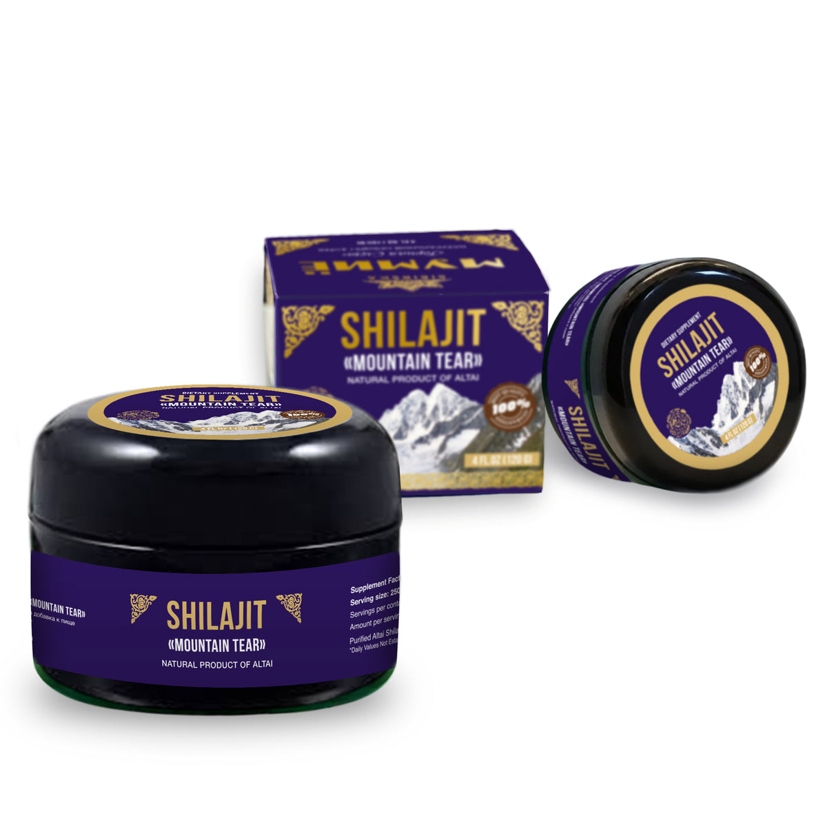 "Mountain Tear" Altai Pure Premium Shilajit Mumijo Resina Siberia 100 g (3,4 oz)