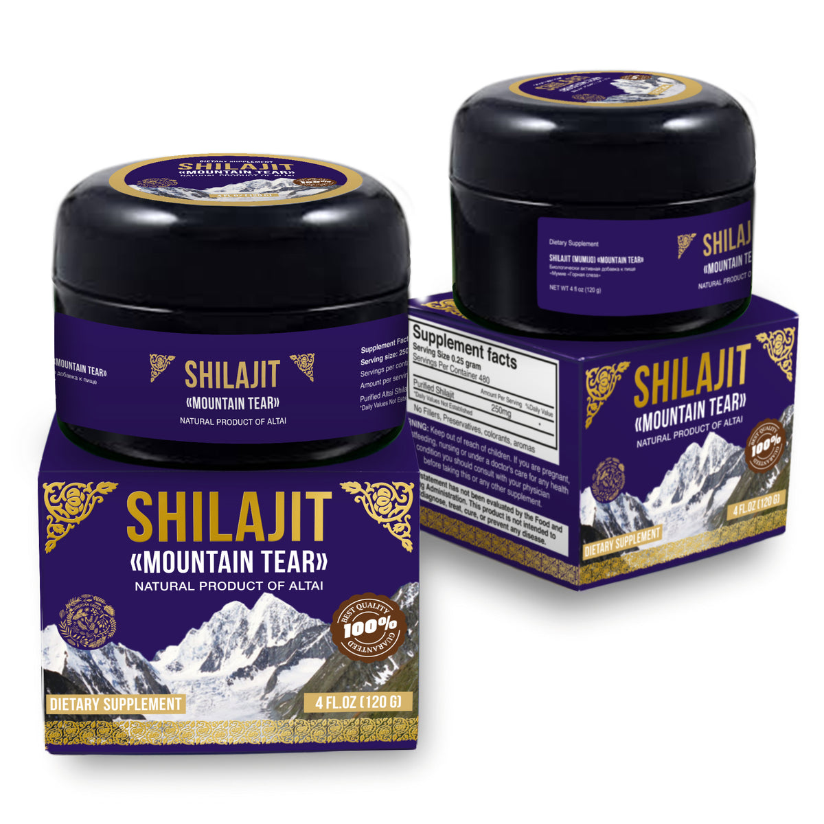 "Mountain Tear" Altai Pure Premium Shilajit Mumijo Resina Siberia 100 g (3,4 oz)