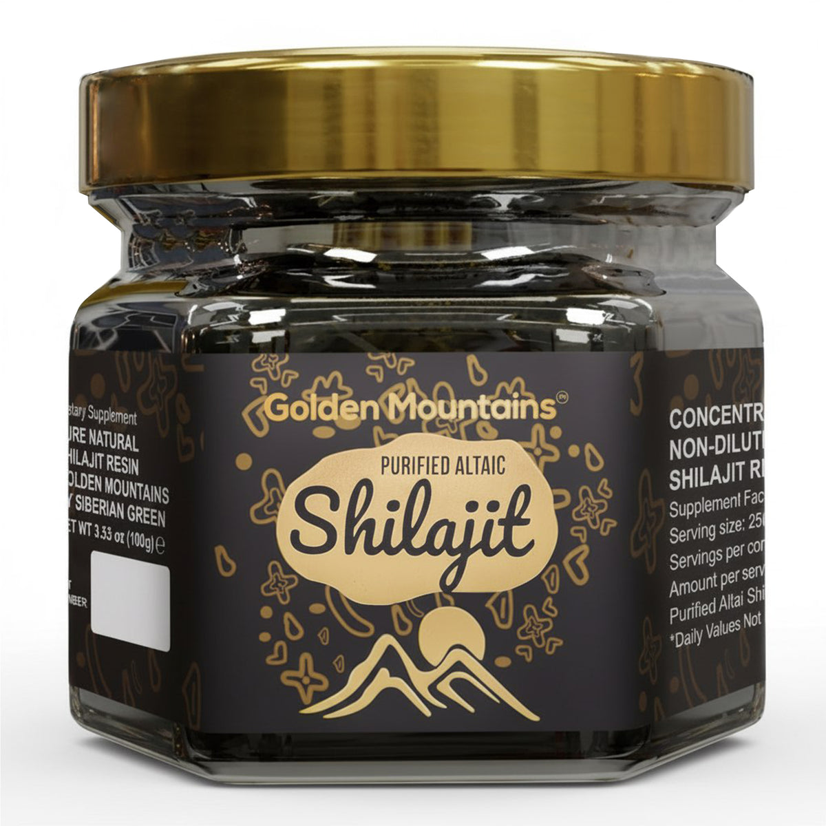 Golden Mountains Shilajit Resin 100g: Pure Altai Mountains Shilajit by Siberian Green