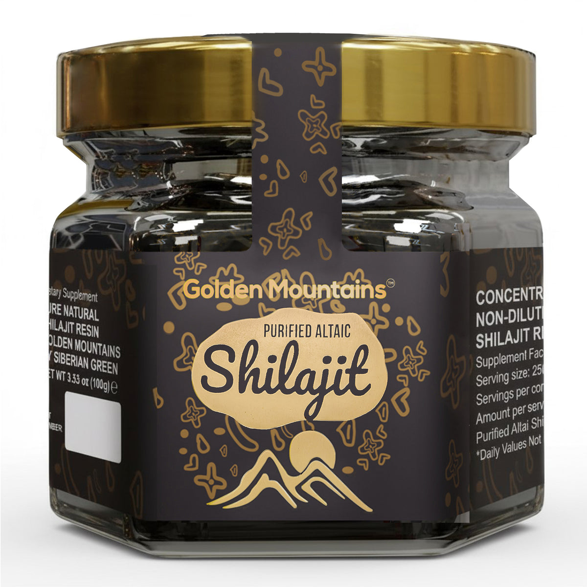Golden Mountains Shilajit Resin 100g: Pure Altai Mountains Shilajit by Siberian Green