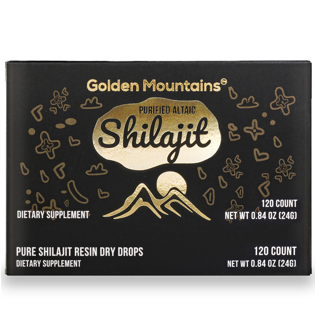 Shilajit 120 gotas secas: Shilajit de las montañas doradas de Altai de Siberian Green