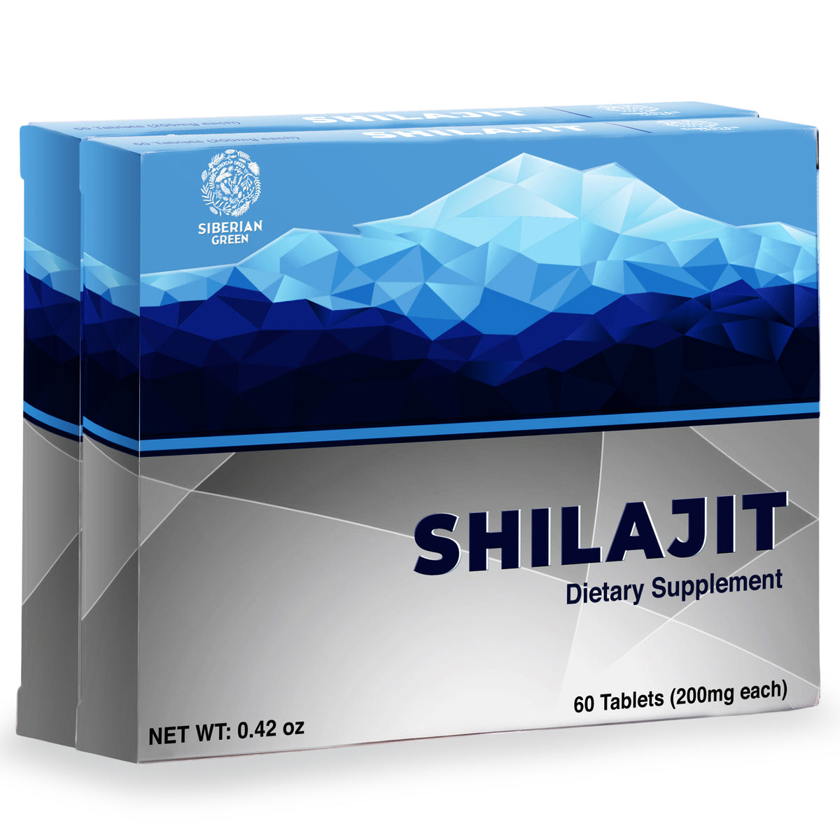 120 (Paquete de 2x60) Altaico Puro Shilajit Montañas Azules "MUMIJO" Mumio Mumiyo Resina