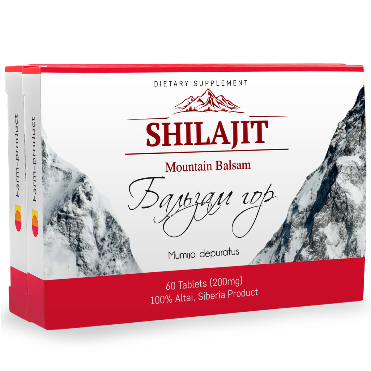 120 (2x60) "Bálsamo de Montaña" Resina Pura Shilajit Altai Mumio Mumiyo