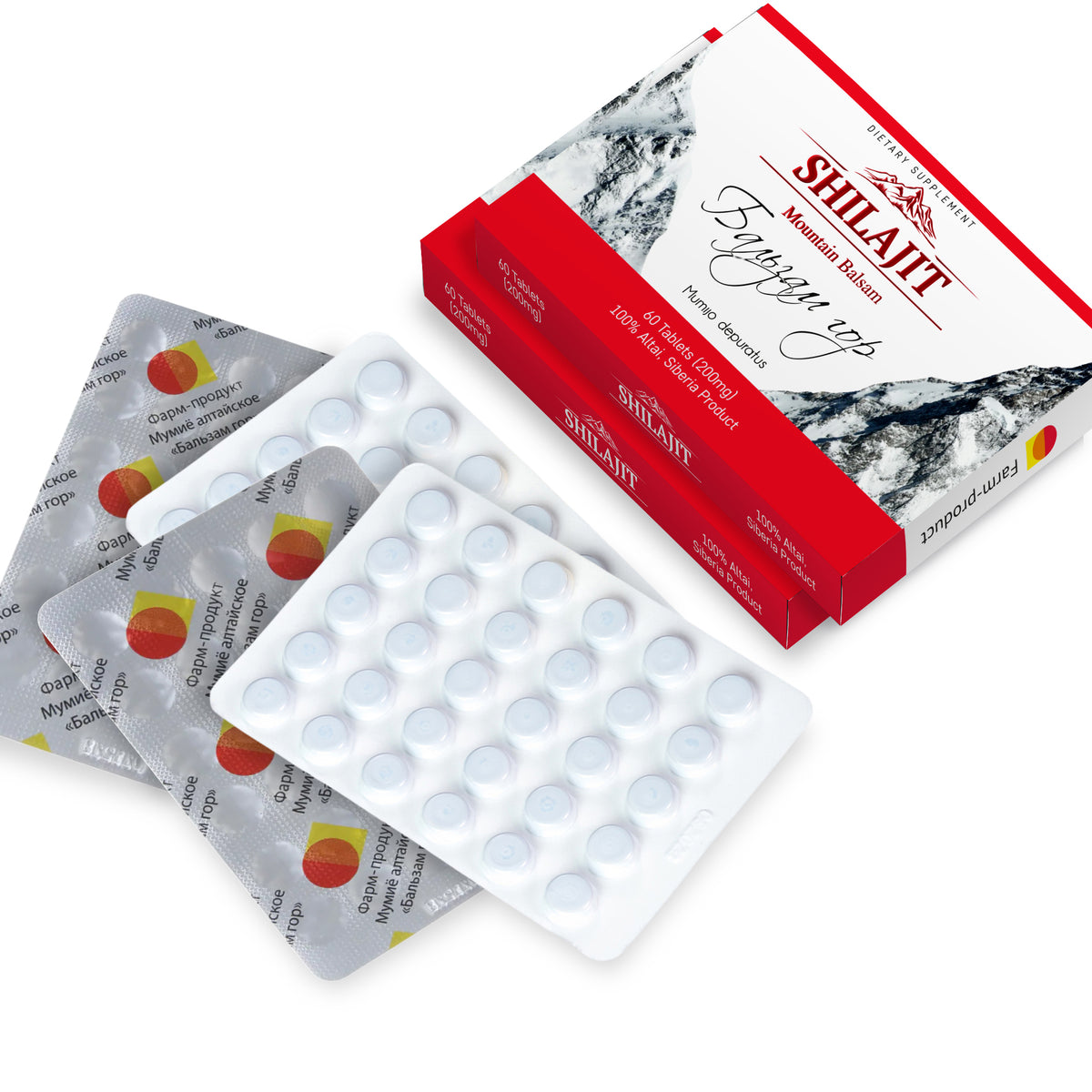 120 (2x60) "Bálsamo de Montaña" Resina Pura Shilajit Altai Mumio Mumiyo