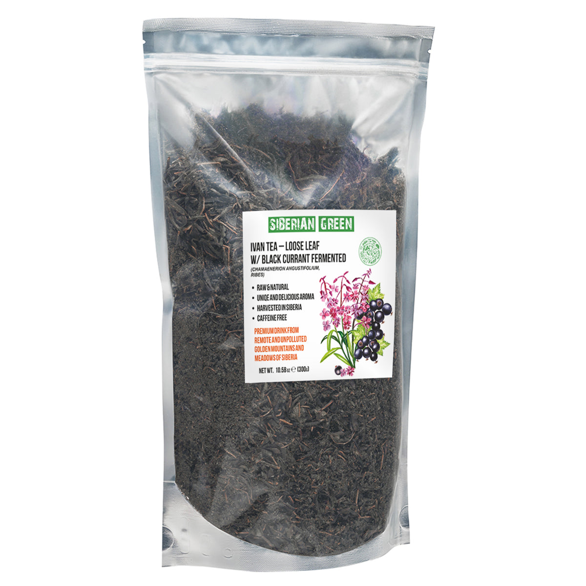 Siberian Green Fermented Ivan Tea with Black Currant Leaves – 300g