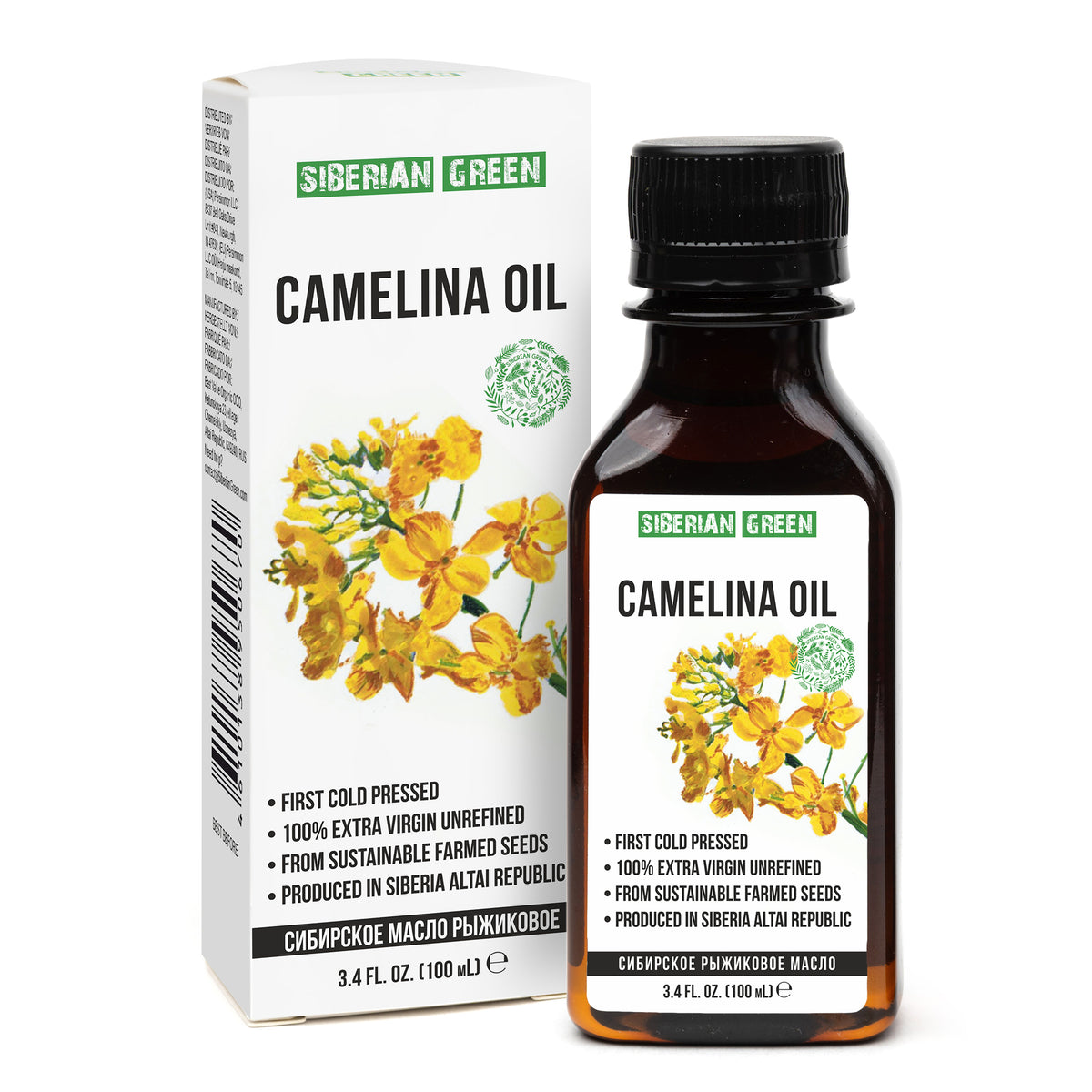 Siberian Camelina Oil | Extra Virgin Cold Pressed 100 ml | Premium Omega-3