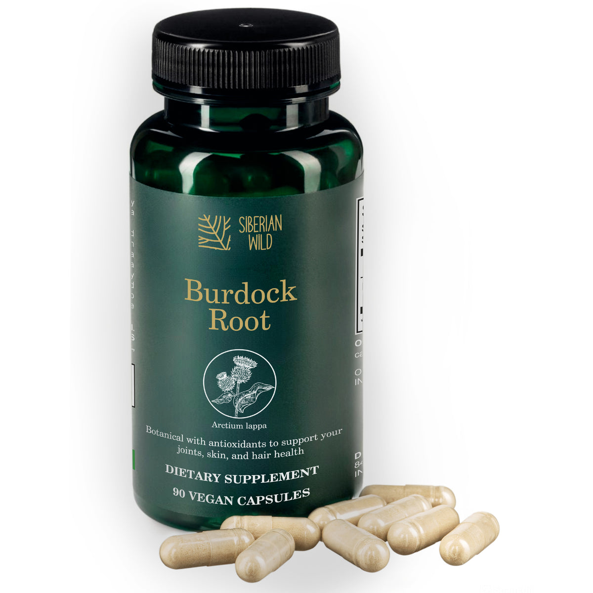 Burdock root extract capsules