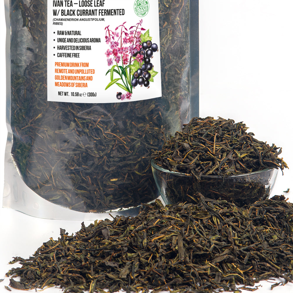 Siberian Green Fermented Ivan Tea with Black Currant Leaves – 300g