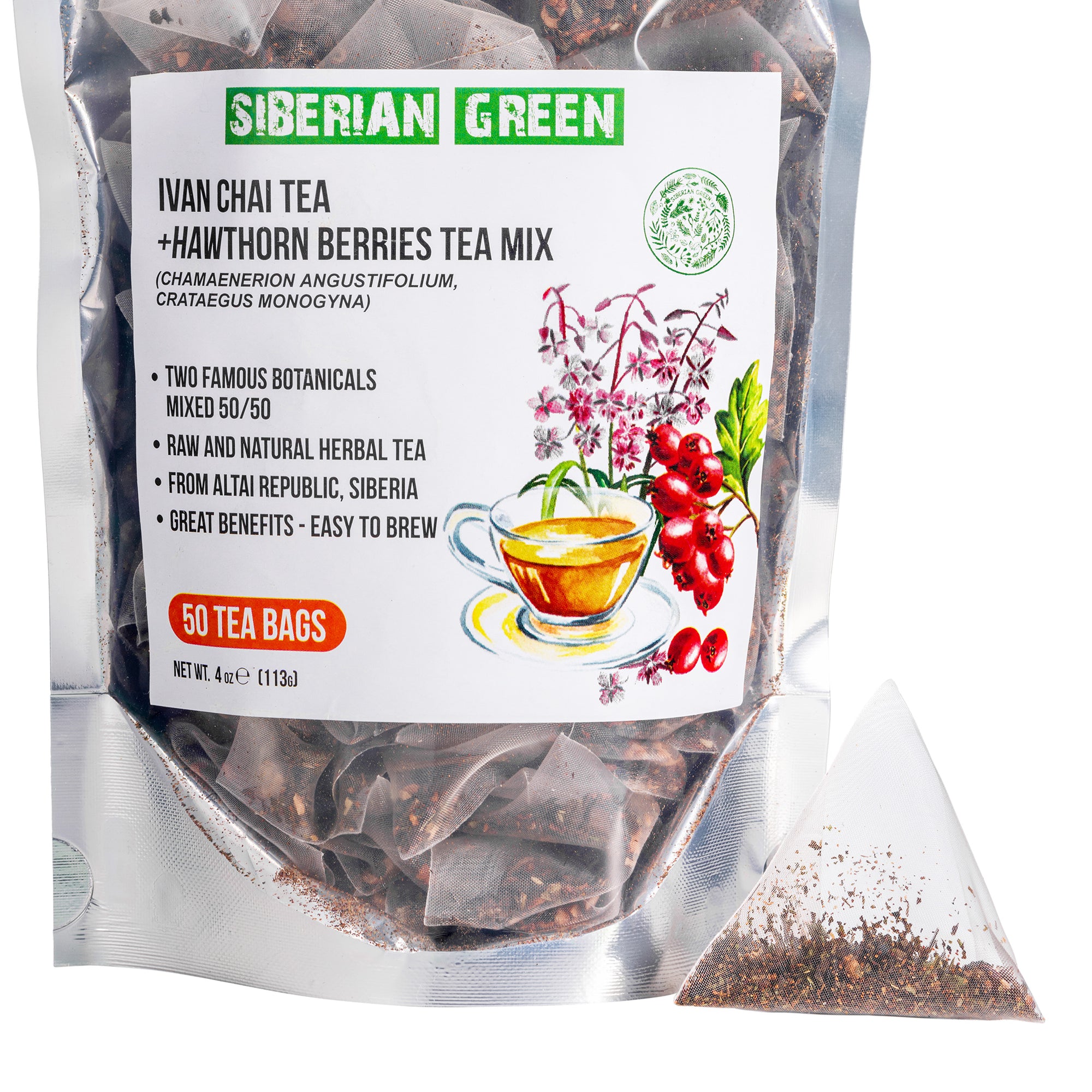 Siberian Green Ivan Chai Tea with Hawthorn Berry 