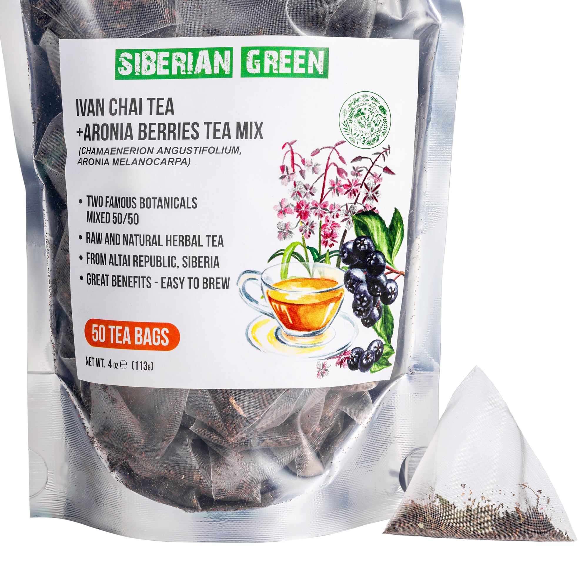 Siberian Green Ivan Chai & Aronia Berry Tea 