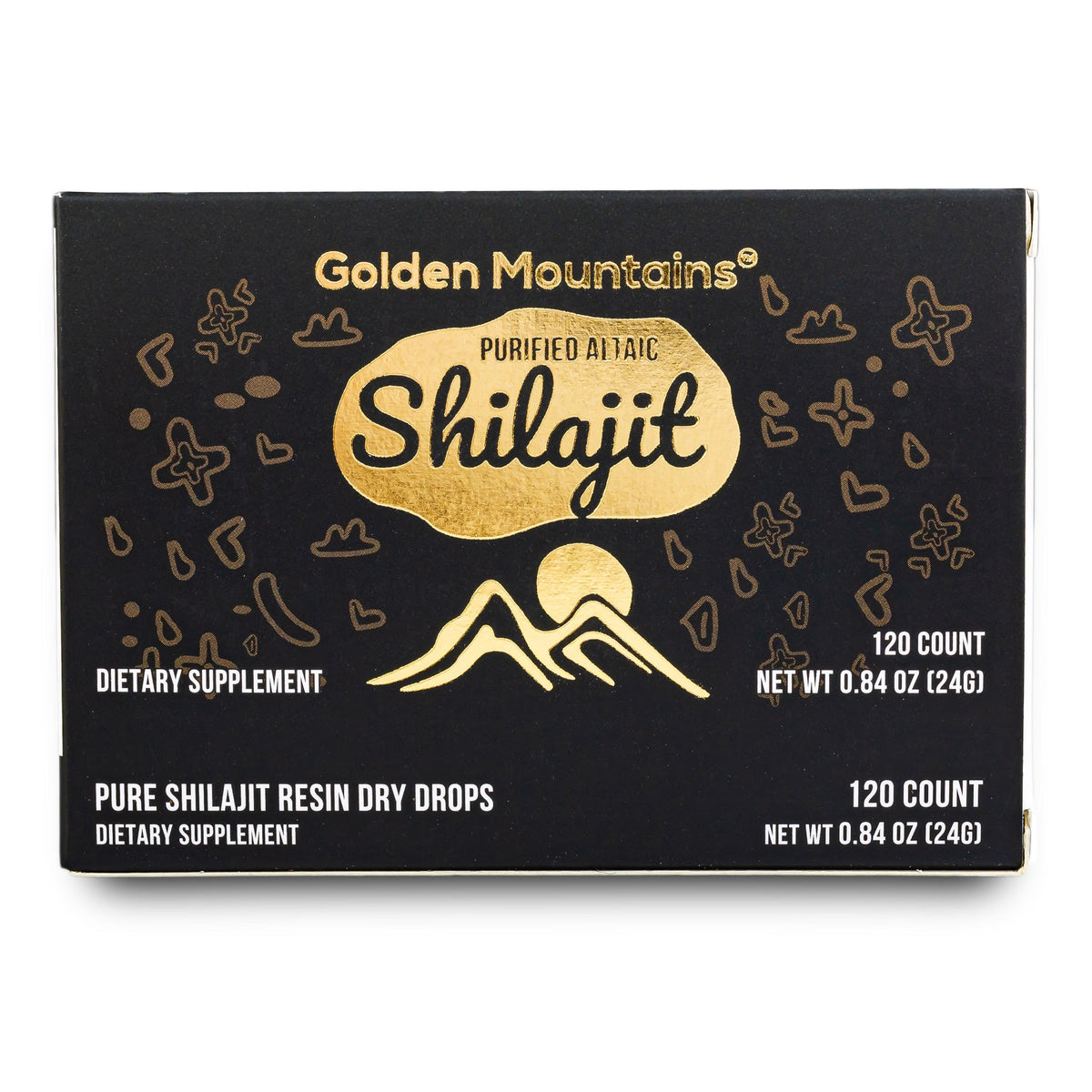 Shilajit 120 Dry Drops Altai &quot;Golden Mountains&quot; Siberian Green