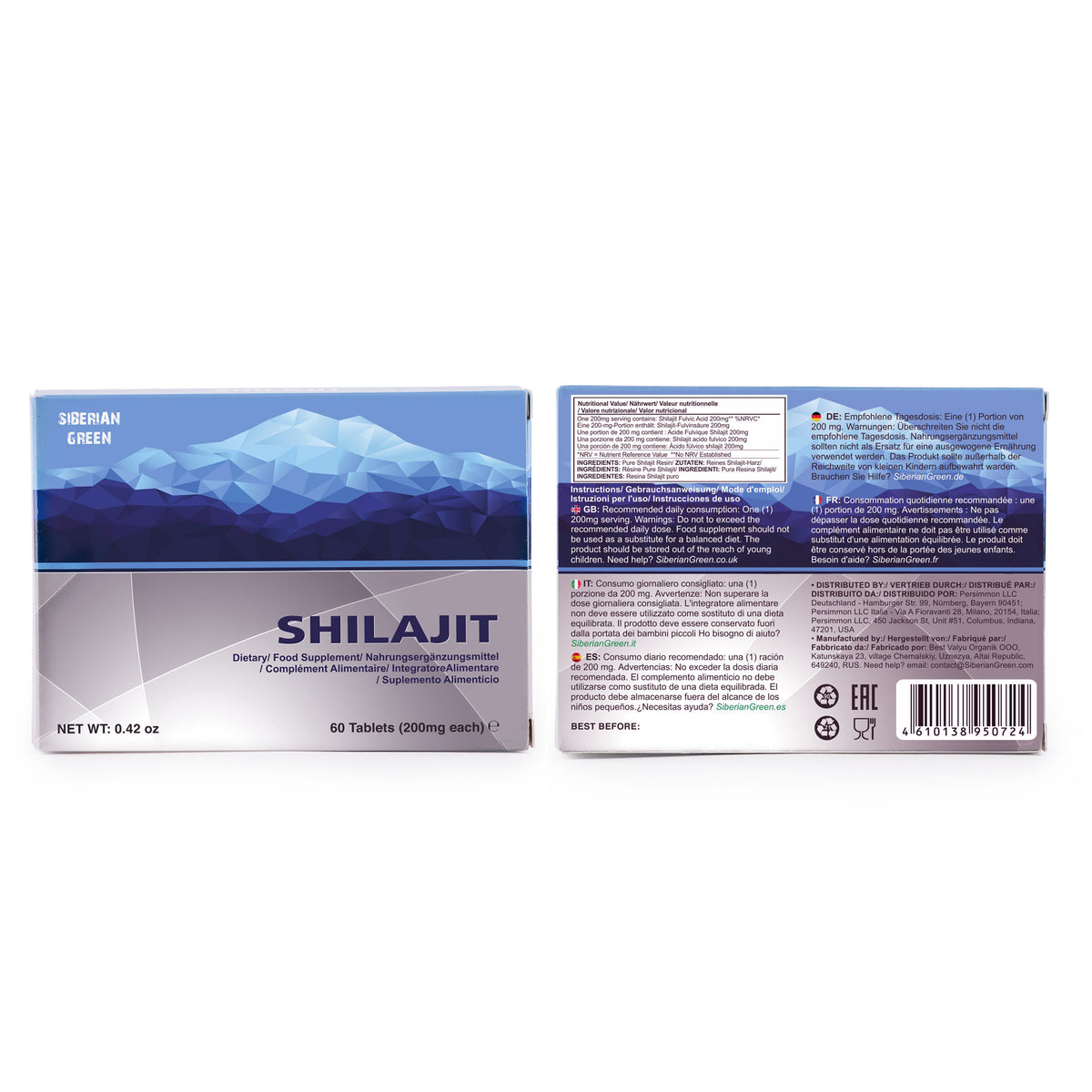 120 (2x60 Pack) Altaic Pure Shilajit Blue Mountains &quot;MUMIJO&quot; Mumio Mumiyo Resin